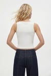 Kadın Olivia Lux Touch U Yaka Çıtçıtlı Askılı Ekru Top / Bluz