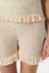 Kadın Paula Terayağ Sarısı Fırfır Şortlu Pijama Takımı