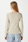 Kadın Runa Premium Bej Peplum Bluz