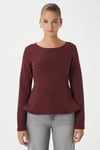 Kadın Runa Premium Bordo Peplum Bluz