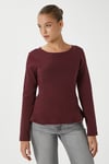 Kadın Runa Premium Bordo Peplum Bluz