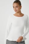 Kadın Runa Premium Ekru Peplum Bluz