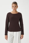 Kadın Runa Premium Kahverengi Peplum Bluz