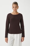 Kadın Runa Premium Kahverengi Peplum Bluz