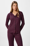 Kadın Secret Extra Soft Lacivert Bordo Çizgili Pijama Takımı