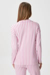 Kadın Secret Extra Soft Pembe Beyaz  Çizgili Pijama Takım