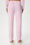 Kadın Secret Extra Soft Pembe Beyaz  Çizgili Pijama Takım