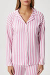 Kadın Secret Extra Soft Pembe Beyaz  Çizgili Pijama Takım