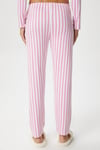 Kadın Secret Extra Soft Pembe Beyaz  Çizgili Pijama Takım