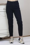 Kadın Siyah Motto Mom Jean