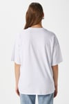 Kadın Something Kiraz Baskılı Beyaz Oversize T-Shirt