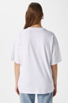 Kadın Something Kiraz Baskılı Beyaz Oversize T-Shirt