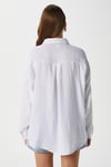 Kadın Tilda %100 Pamuk Müslin Oversize Beyaz Gömlek