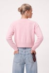 Kadın Tilia Crop Pembe Örgü Hırka