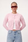 Kadın Tilia Crop Pembe Örgü Hırka
