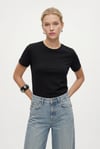 Kadın Vicky Basic Siyah ve Beyaz 2'li T-Shirt