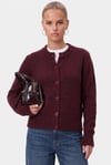 Kadın Warm Soft Dokulu Basic Bordo Triko Hırka
