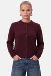 Kadın Warm Soft Dokulu Basic Bordo Triko Hırka