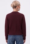 Kadın Warm Soft Dokulu Basic Bordo Triko Hırka