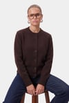 Kadın Warm Soft Dokulu Basic Kahverengi Triko Hırka