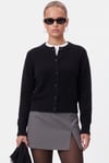 Kadın Warm Soft Dokulu Basic Siyah Triko Hırka