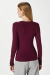 Kadın Zera Lux Touch V Yaka Bordo Bluz