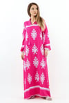 Prive Long 145 cm Maksi Boy %95 Pamuk Pembe Yazlık Uzun Elbise