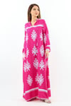Prive Long 145 cm Maksi Boy %95 Pamuk Pembe Yazlık Uzun Elbise