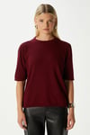 Viscose Doku Next Premium Selection Bordo Yarım Kol Triko Kazak