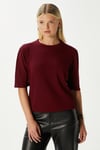 Viscose Doku Next Premium Selection Bordo Yarım Kol Triko Kazak