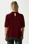 Viscose Doku Next Premium Selection Bordo Yarım Kol Triko Kazak