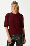 Viscose Doku Next Premium Selection Bordo Yarım Kol Triko Kazak