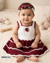 Askılı örgü bebek elbisesi BY0102-2