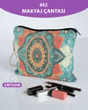 Çok Amaçlı Desenli Bez Makyaj Çantası  ÇNT0208-20938