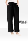 Müslin Kumaş Cepli Bol Paça Pantolon MPN0103-8620