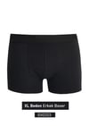 Pamuk Likralı Erkek Boxer Siyah XL BX0203-8325