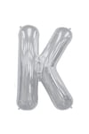 100 Cm Gümüş Büyük Boy Gri Folyo Balon 40 Inç Silver K Harfi