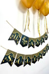 11 Ayın Sultanı Yazısı + 3 Gold Metalik Balon + Balon İpi Süsleme Seti İslami Ramazan Bayramı Süsü