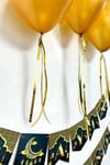 11 Ayın Sultanı Yazısı + 3 Gold Metalik Balon + Balon İpi Süsleme Seti İslami Ramazan Bayramı Süsü