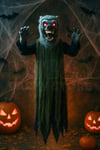 110 Cm Uluyan Hareketli Kurt Adam Dekor Işıklı Sese Duyarlı Pilli Cadılar Bayramı Halloween Süsü