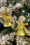 12 Li Çan Süs 4x3.5 Cm Gold Renk Altın Sarısı Kurdele Fiyonklu Yılbaşı Çam Ağacı Süsü Yeni Yıl Ağaç