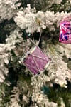 12li Pembe Gümüş Renkli Karma Set Yılbaşı Çam Ağacı Süsü Noel Baba Davul Hediye Paketi Cici Top