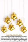 13 Cm Gold Yıldız Folyo Balon Seti 6 Adet 5″ Küçük Yıldız Doğum Günü Parti Ramazan Özel Gün Süsleri