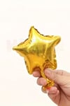 13 Cm Gold Yıldız Folyo Balon Seti 6 Adet 5″ Küçük Yıldız Doğum Günü Parti Ramazan Özel Gün Süsleri