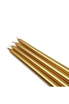 14 Cm Gold Varaklı Mum 6lı Altın Sarısı Ince Uzun Doğum Günü Parti Süsü Pasta Yaş Mumu Ve Altlığı