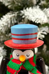 16 Cm Penguen Fındıkkıran Şapka Peluş Atkı Detaylı Kış Temalı Nutcracker Yılbaşı Yeni Yıl Dekoru