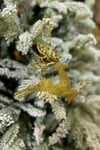 2 Adet Koşan Geyikler Yılbaşı Ağacı Süsü Gold Altın Sarısı Renkli Geyik 11x13 Cm Yeni Yıl Çam Ağaç