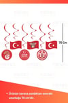 23 Nisan 6lı Karton Tavan Sarkıt Süsü Sınıf Okul Süsleme Malzemeleri Milli Bayram Bayrak Süsleri