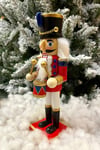 25 Cm Davullu Fındıkkıran Kırmızı Lacivert Renkli Kurşun Asker Nutcracker Yılbaşı Yeni Yıl Dekoru
