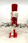25 Cm Kılıçlı Fındıkkıran Kırmızı Beyaz Renkli Kurşun Asker Nutcracker Yılbaşı Yeni Yıl Dekoru